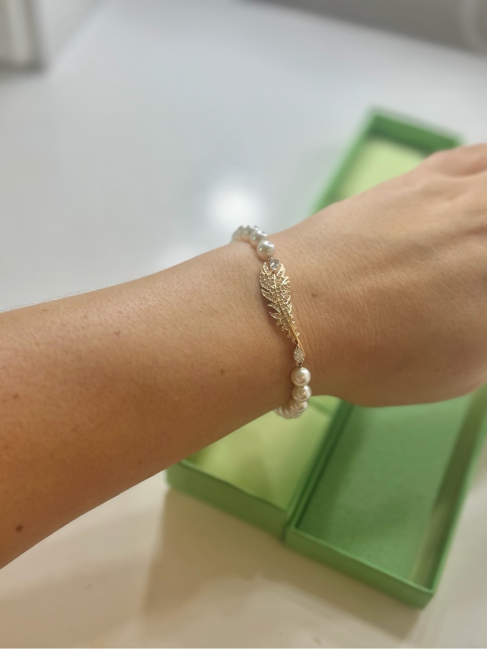 Swarovski Idyllia Nice Feather Pearl Bracelet
